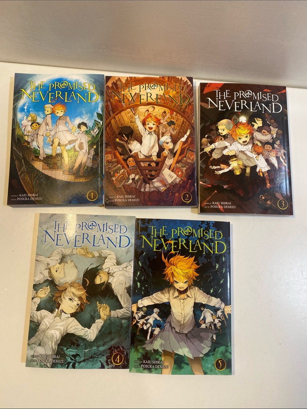 The Promised Neverland Volumes 1-5 Manga Set - Colorful Cover Art